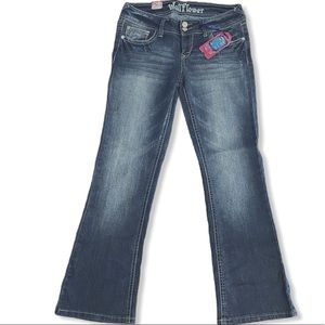 New bootcut jeans with bling pockets size 11
